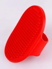 1pc Dog Bathing Rubber Brush - Red - View 4