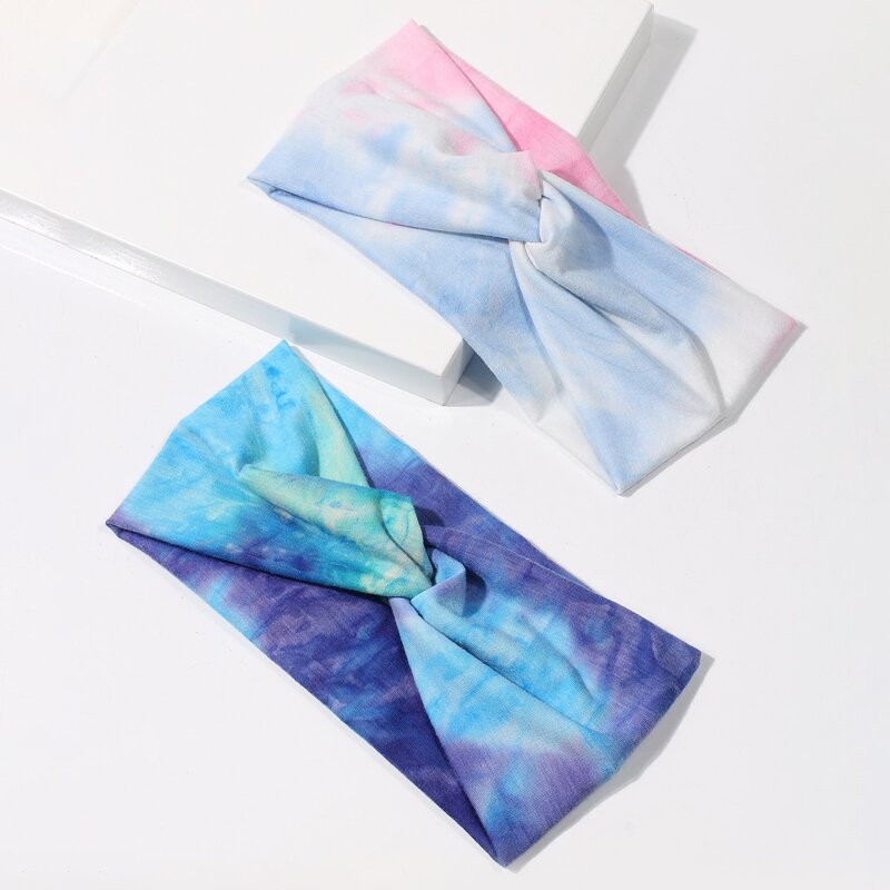 

2pcs Tie Dye Headband, Multicolor