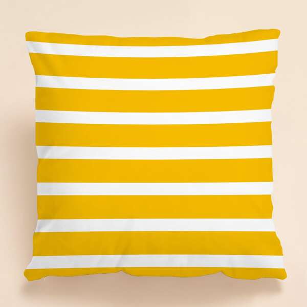

Striped Pattern Cushion Cover Without Filler, Yellow