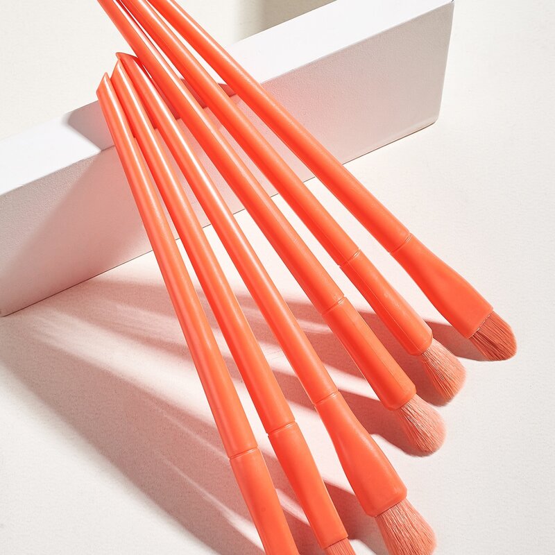 

6pcs Eye Soft Makeup Brush, Orange