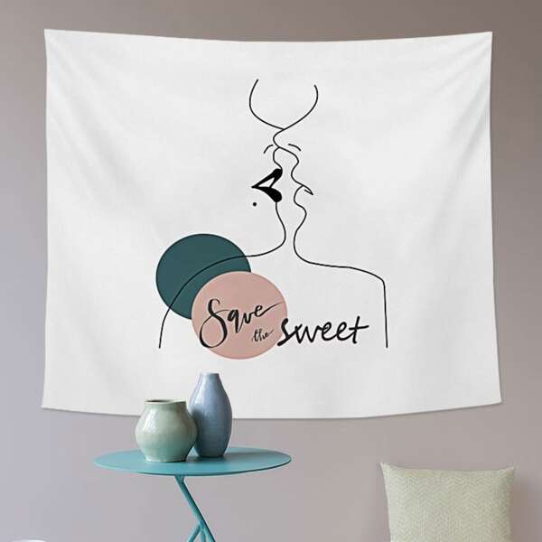 

Figure Graphic Tapestry, White