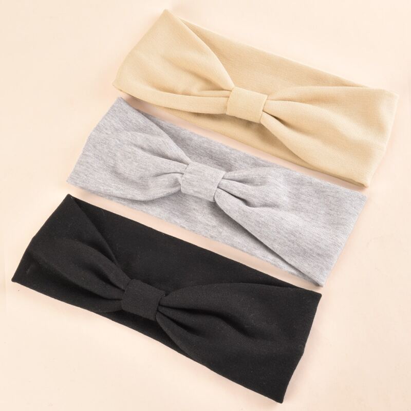 

3pcs Knot Decor Headband, Multicolor