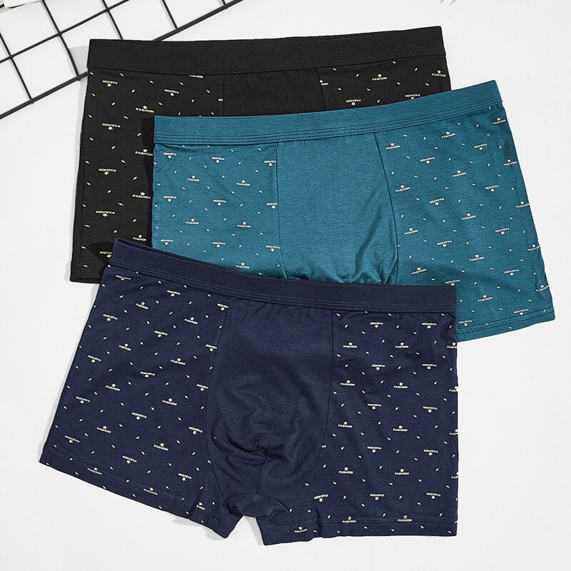 

Guys 3pcs Star & Letter Graphic Boxer Brief, Multicolor