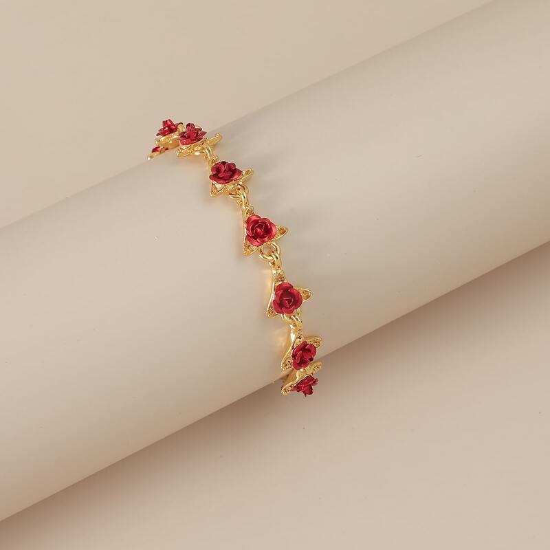 

Rose Decor Bracelet, Gold