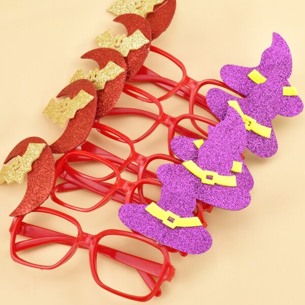 

1pc Halloween Decorative Glasses, Multicolor