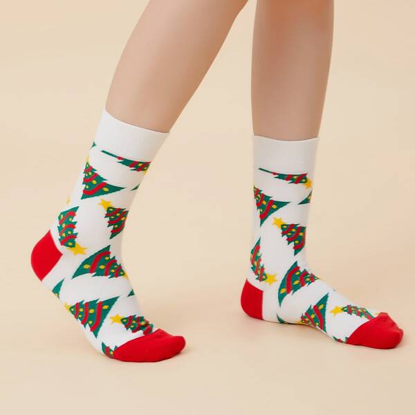 

Tree Pattern Socks, Multicolor