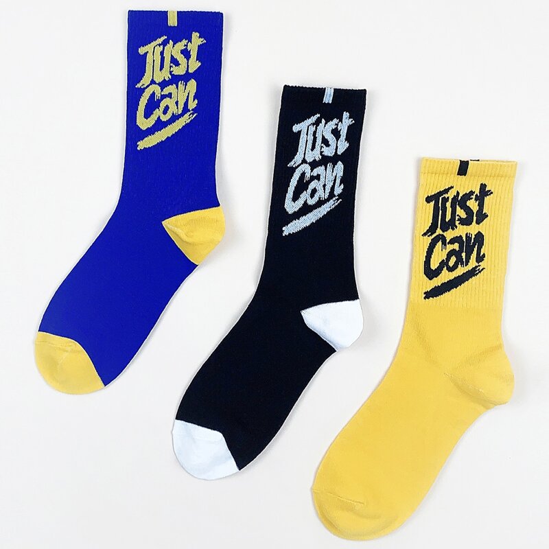 

3pairs Guys Letter Graphic Socks, Multicolor