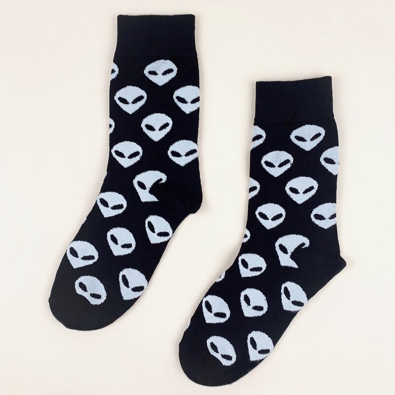 

Guys Alien Pattern Socks, Multicolor