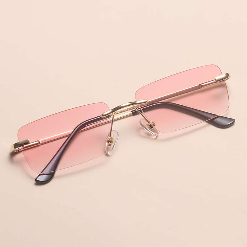 

Rimless Sunglasses With Case