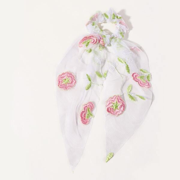 

Floral Embroidered Scrunchie Scarf, Multicolor