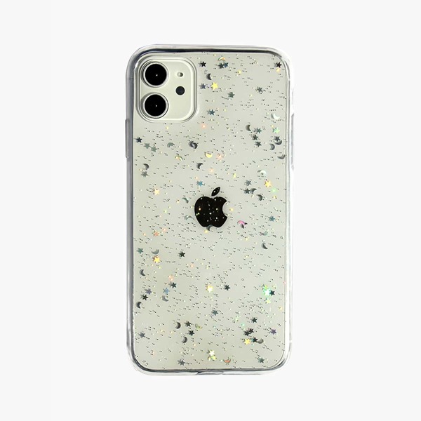 

Блестящий чехол для iPhone 1шт, Прозрачный