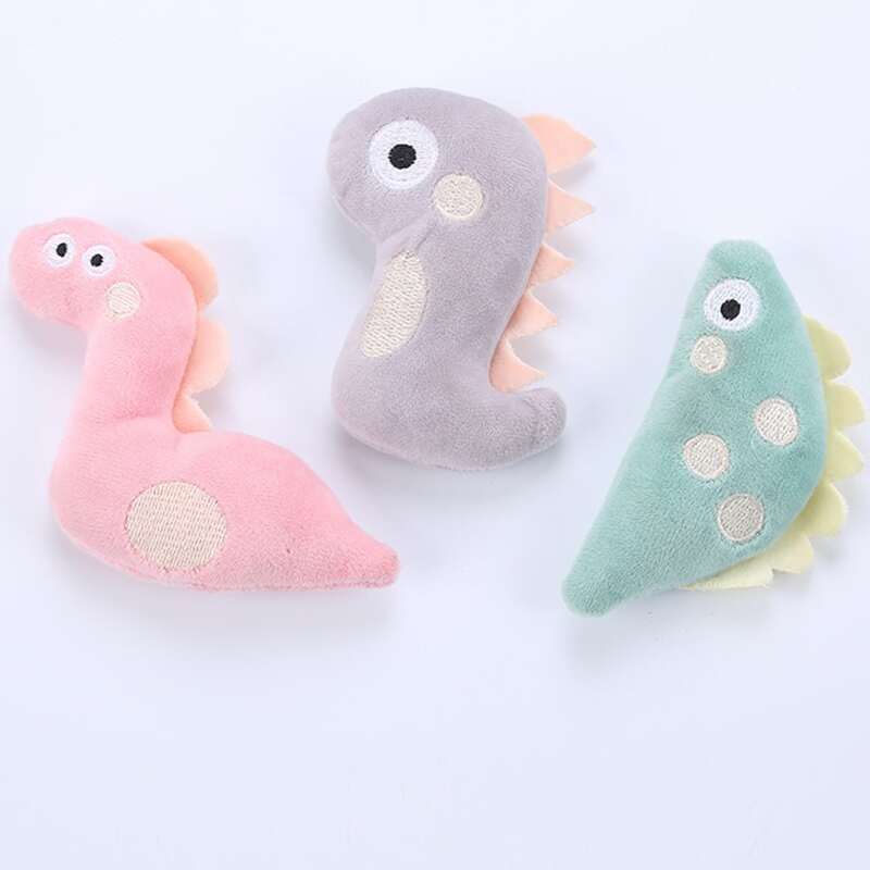 

3pcs Dinosaur Shaped Cat Toy, Multicolor
