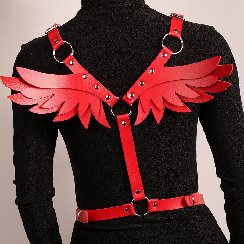 

Wing Design Harness Belt, Red