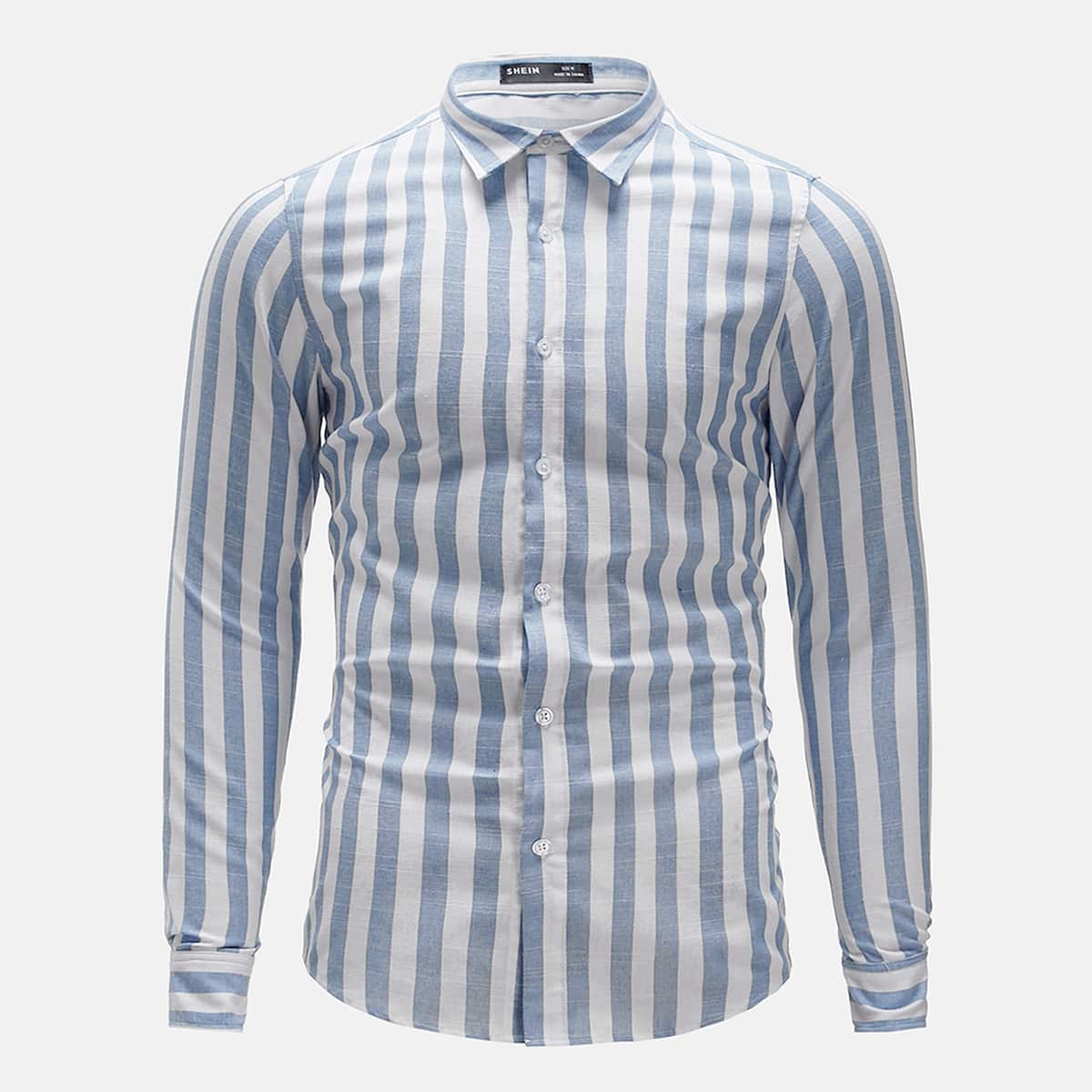 

Guys Two Tone Striped Shirt, Blue and white