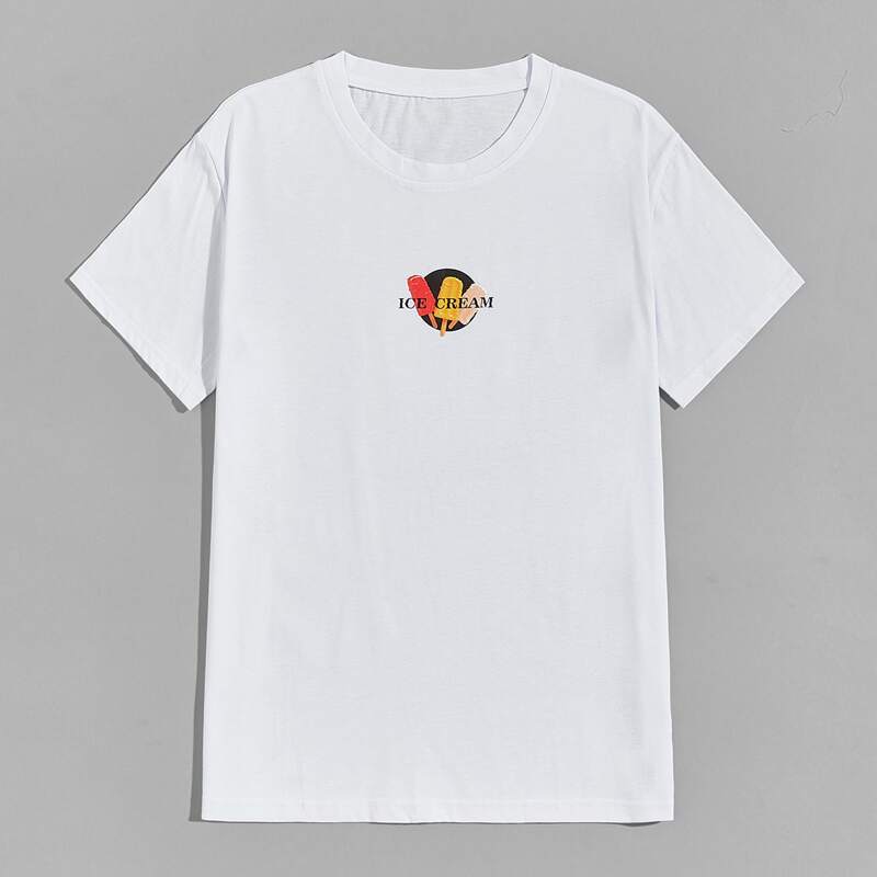 

Guys Ice Cream Print Tee, White