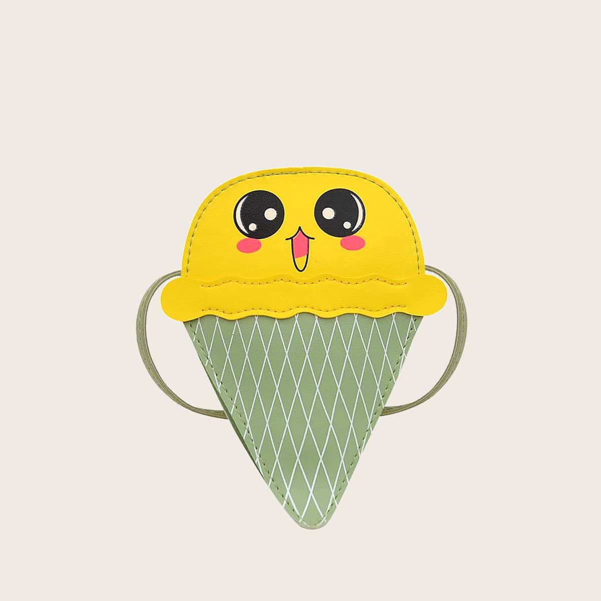 

Cartoon Ice Cream Crossbody Bag, Multicolor