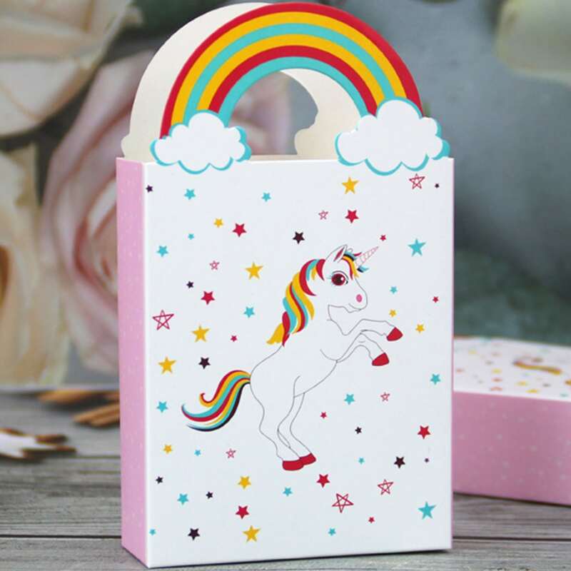 

10pcs Unicorn Print Package Bag, Multicolor