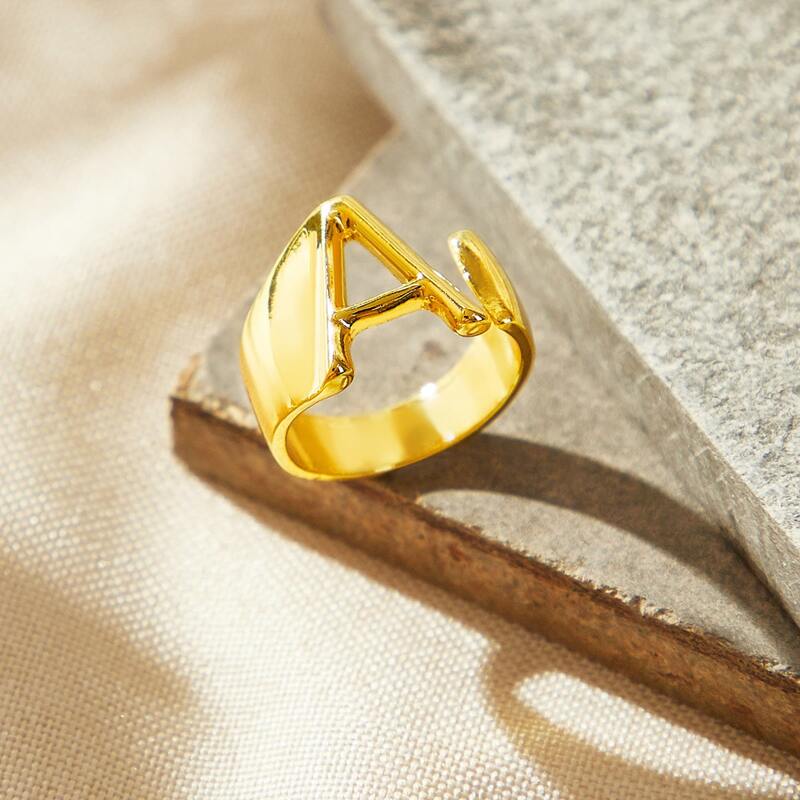 

Letter A Ring, Gold