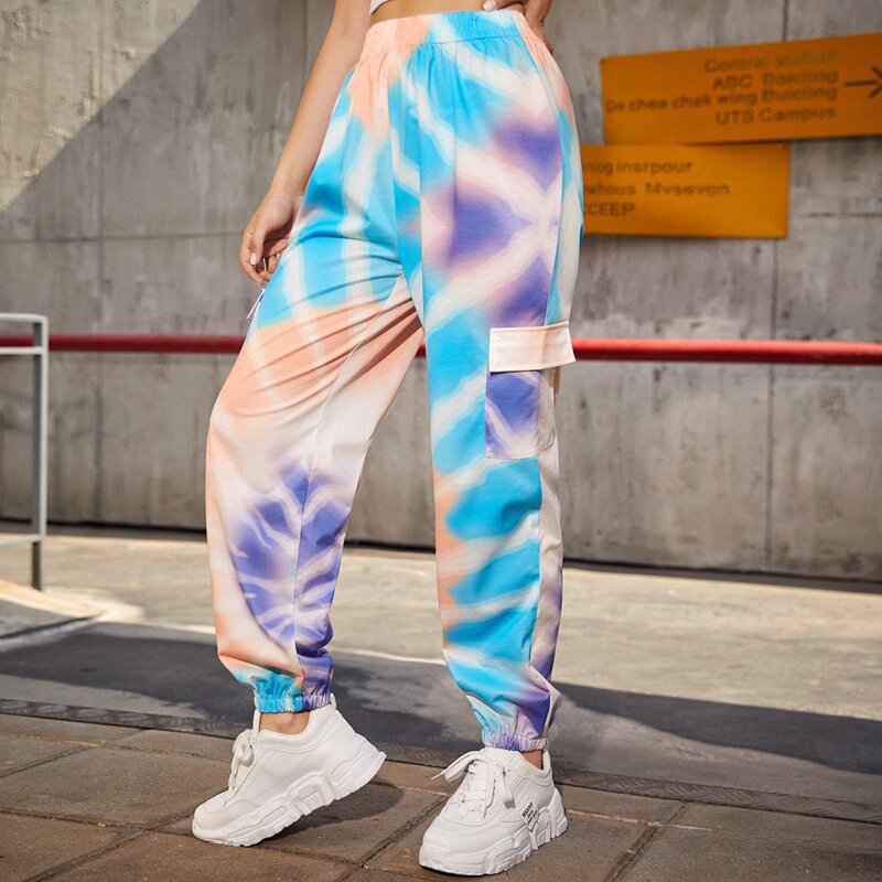 

Tie Dye Cargo Joggers, Multicolor
