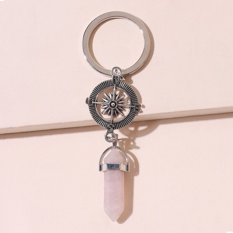 

1pc Compass Keychain, Silver