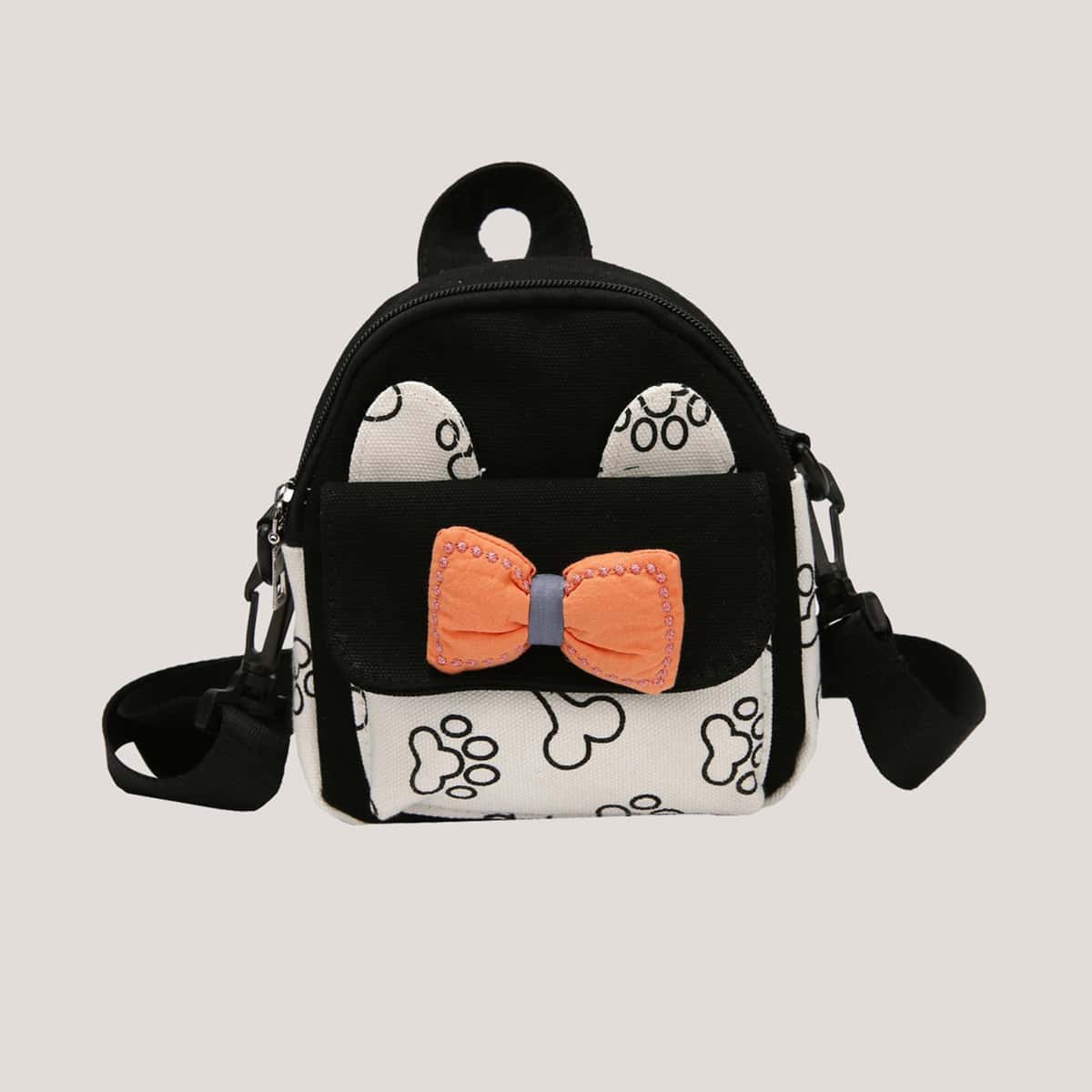 

Cartoon Paw Bow Crossbody Bag, Multicolor