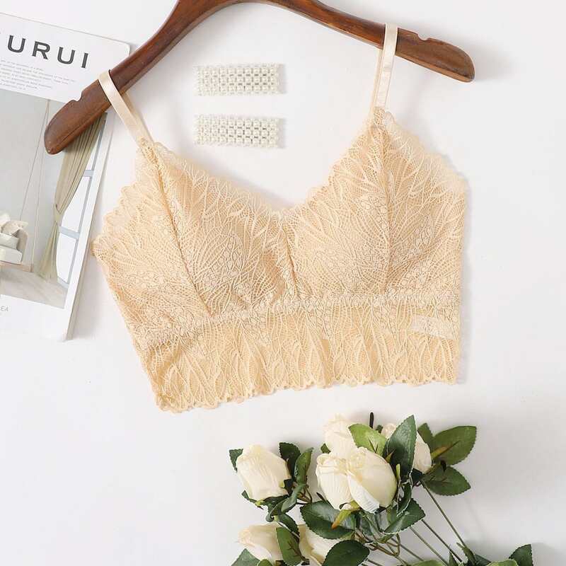 

Floral Lace Bralette, Apricot