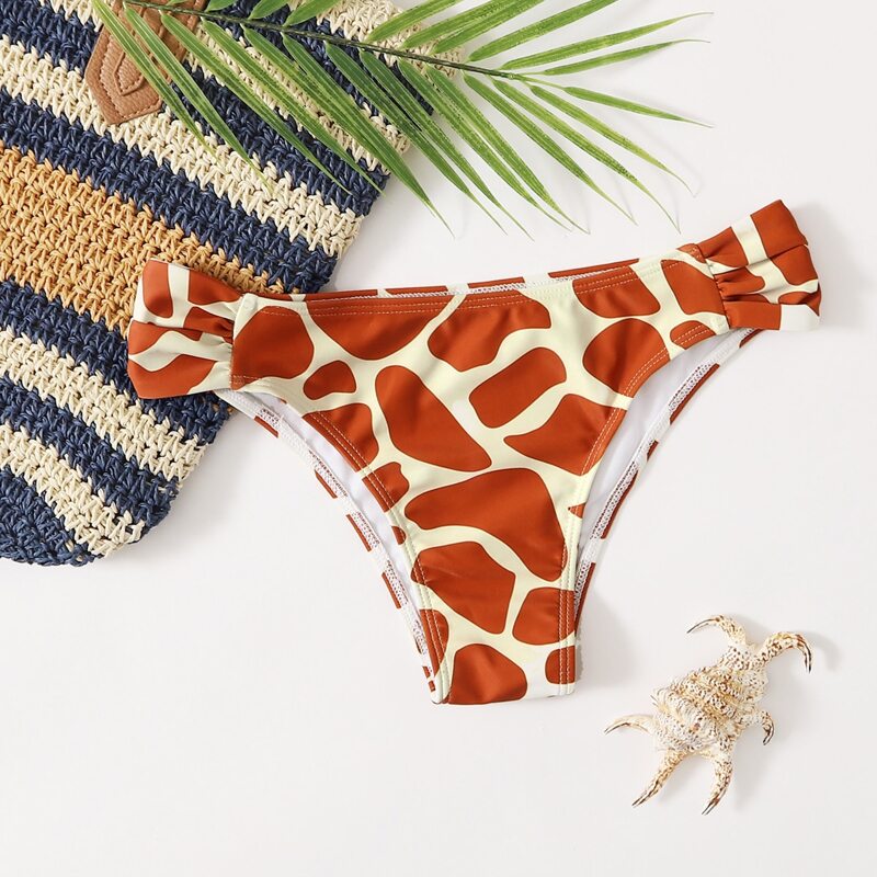 

Cow Print Bikini Bottom, Burnt orange