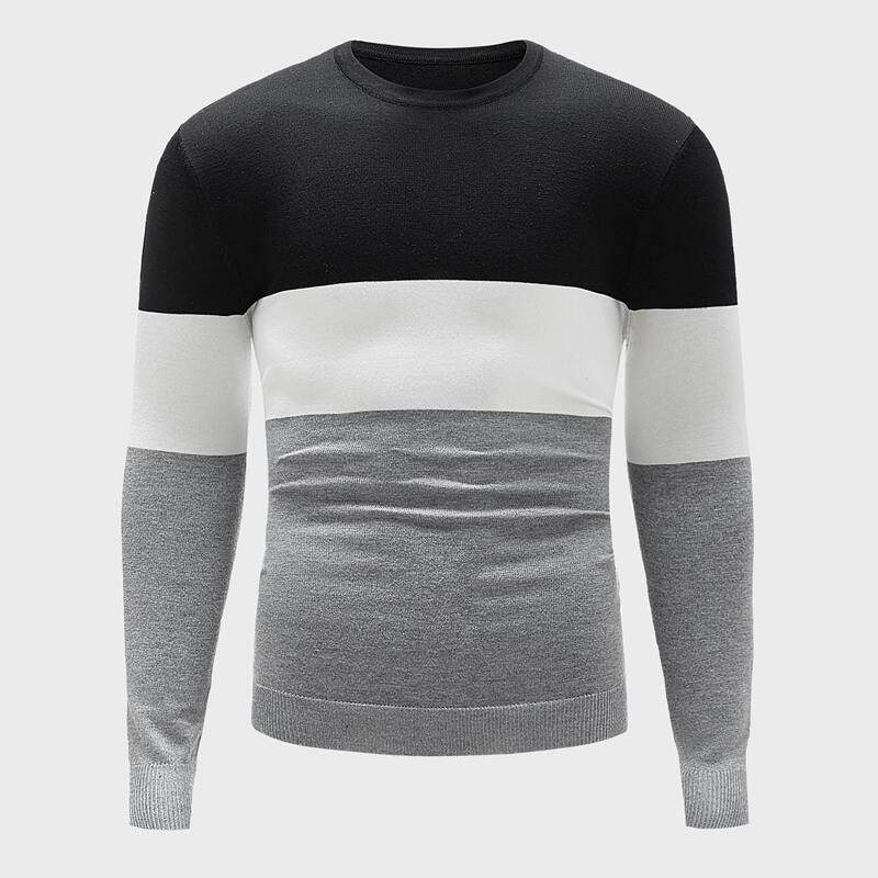 

Guys Colorblock Crew Neck Sweater, Multicolor