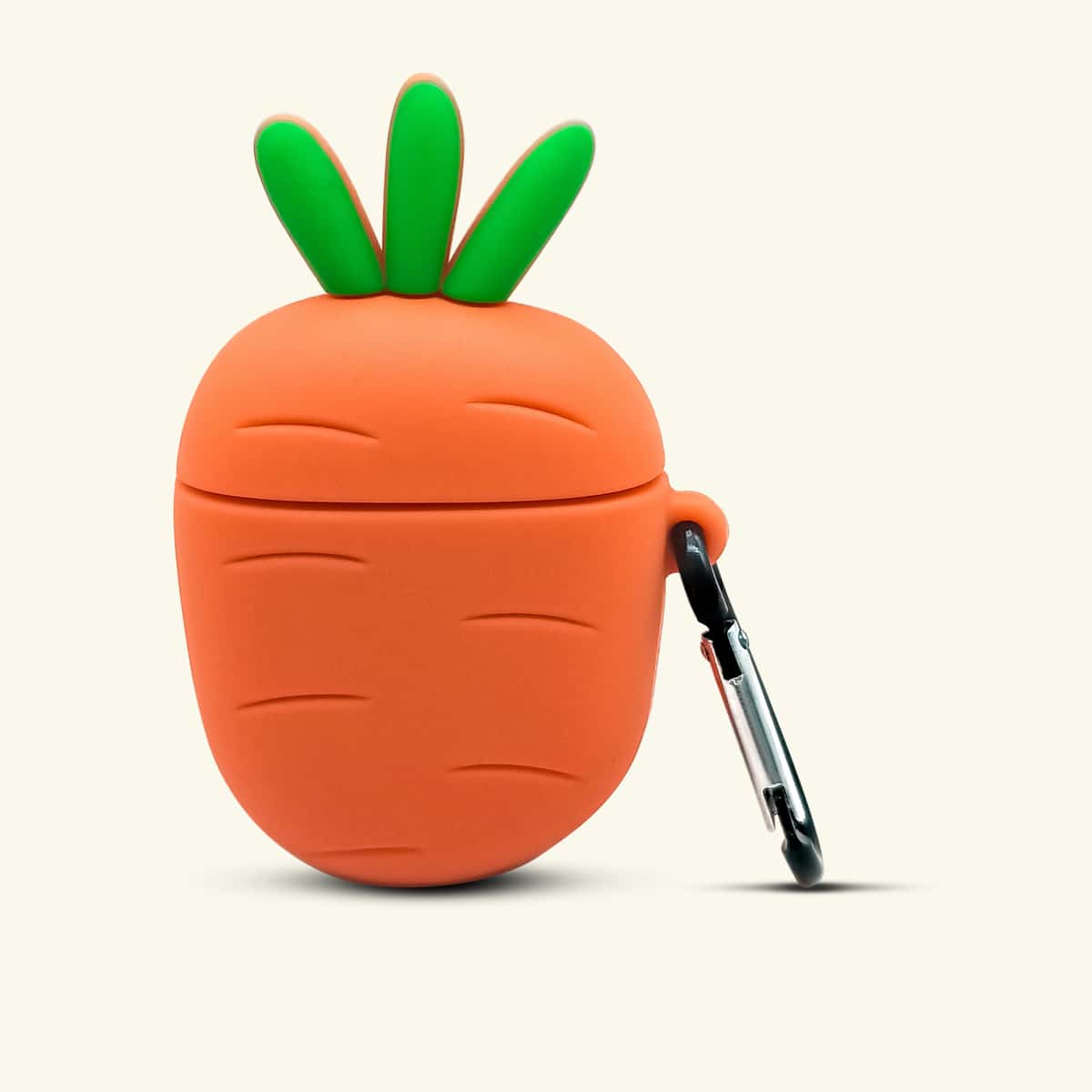 

1pc Carrot Shaped AirPods Case, Orange