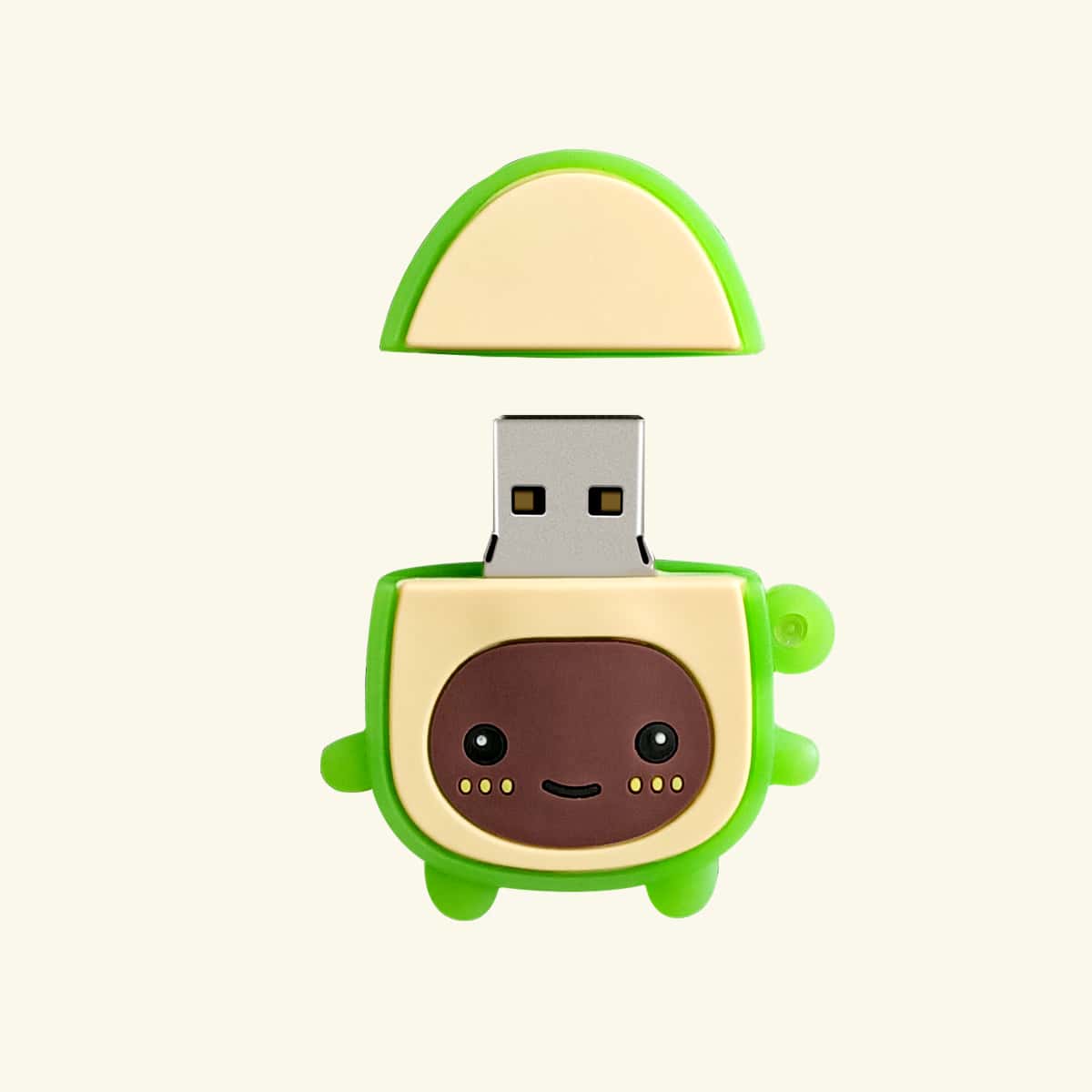 

1pc Cartoon Avocado Shaped USB Flash Drive, Multicolor