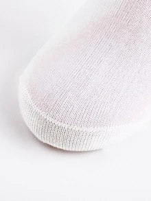 1 đôi Trẻ em Màu thuần Ren Nhảy Ngắn Vớ Với Hoa Hem Cho mùa xuân Và Mùa thu - trắng - Xem 4