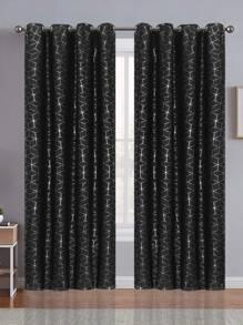 1 mẫu rèm hình học - màu đen - Xem 1