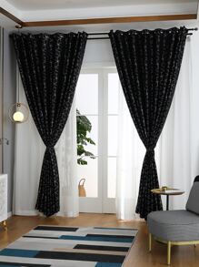 1 mẫu rèm hình học - màu đen - Xem 2