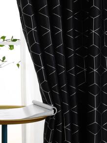 1 mẫu rèm hình học - màu đen - Xem 4