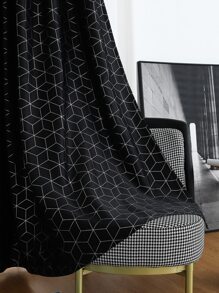 1 mẫu rèm hình học - màu đen - Xem 7