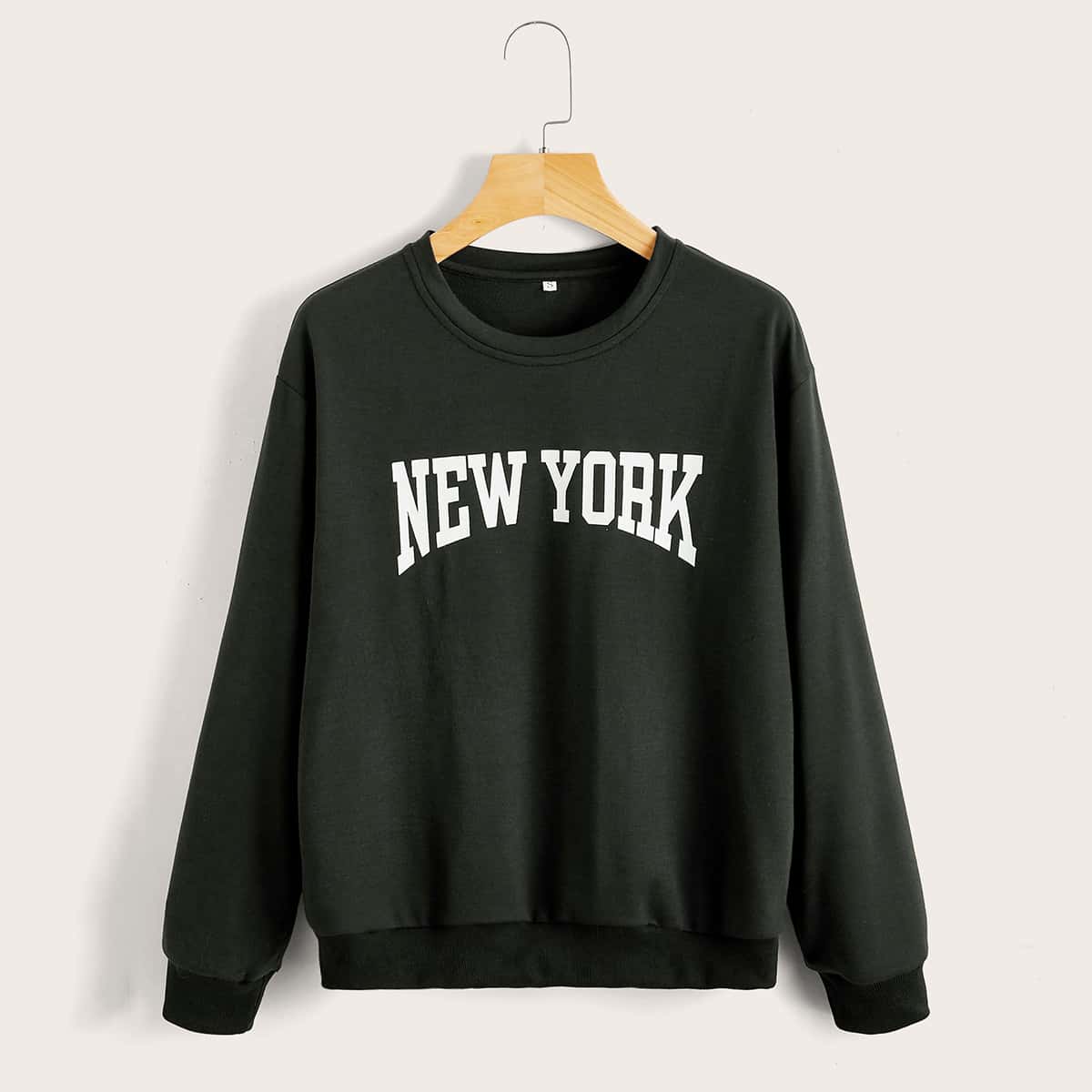 

Letter Graphic Pullover, Black