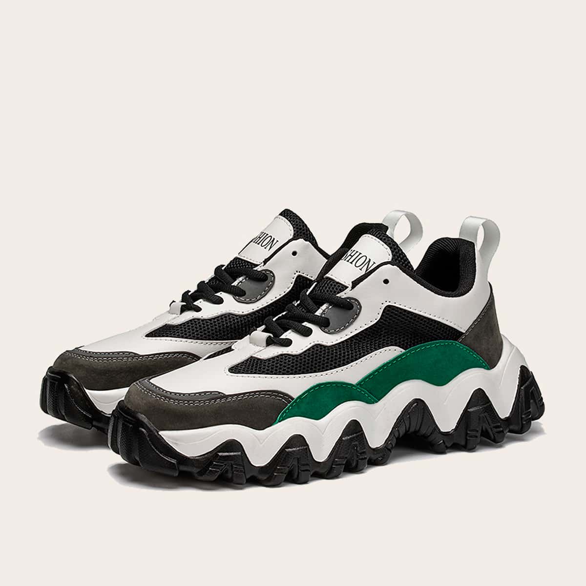 

Guys Lace-up Front Wide Fit Sneakers, Green