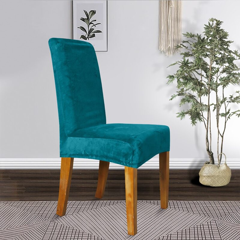

Plain Stretchy Chair Cover, Teal blue