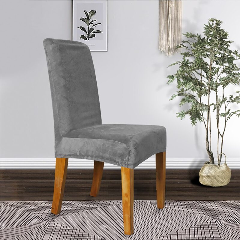 

Plain Stretchy Chair Cover, Dark grey