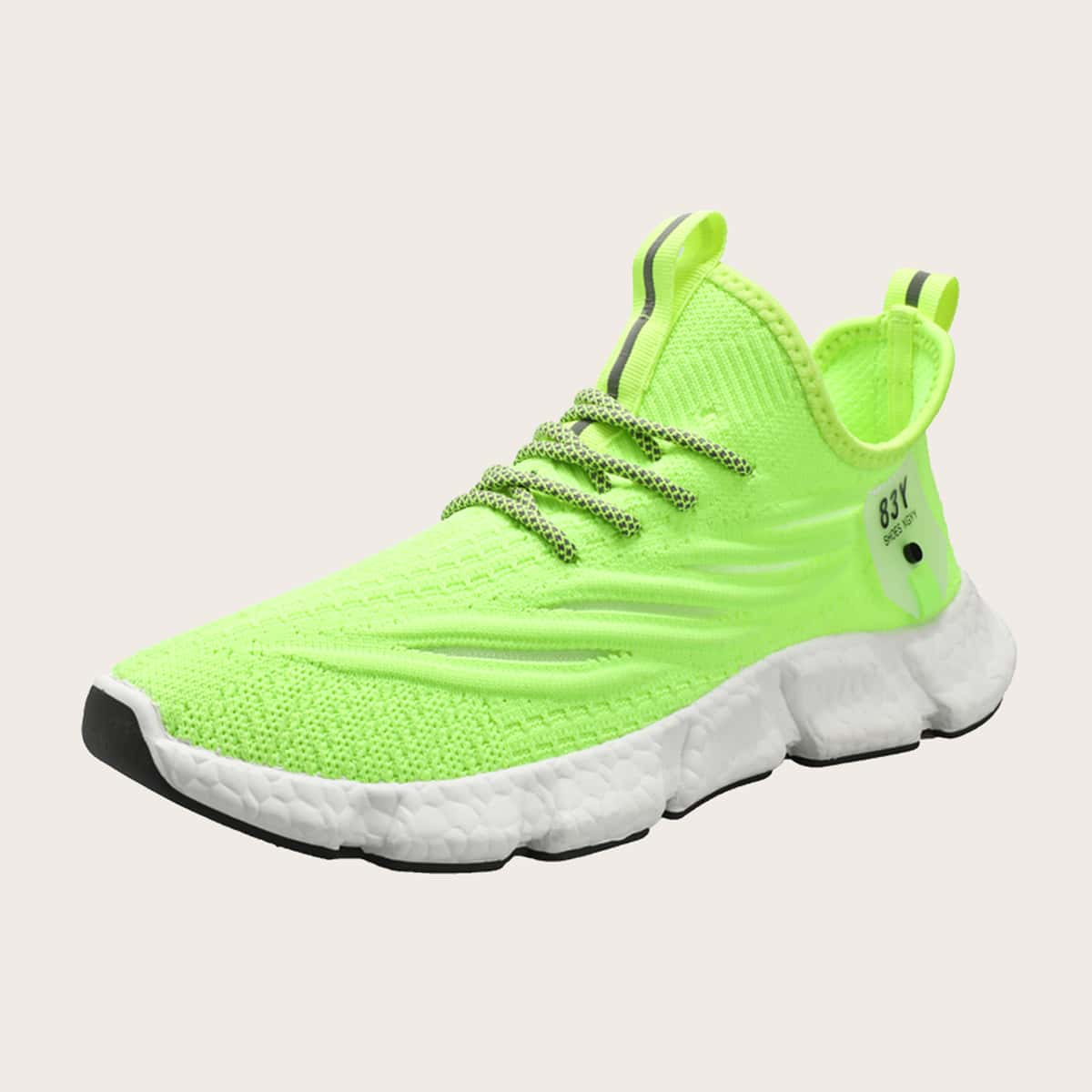 

Guys Lace-up Decor Wide Fit Sneakers, Green