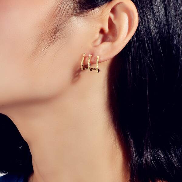 

Simple Metal Stud Earrings, Gold