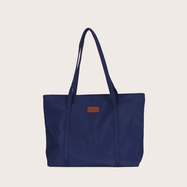 

Large Capacity Double Handle Tote Bag, Blue
