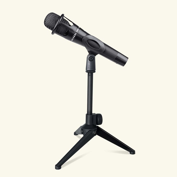 

1pc Foldable Tripod Desktop Microphone Holder, Black