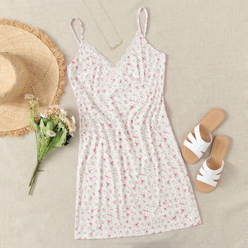 

Ditsy Floral Wrap Cami Dress, Multicolor