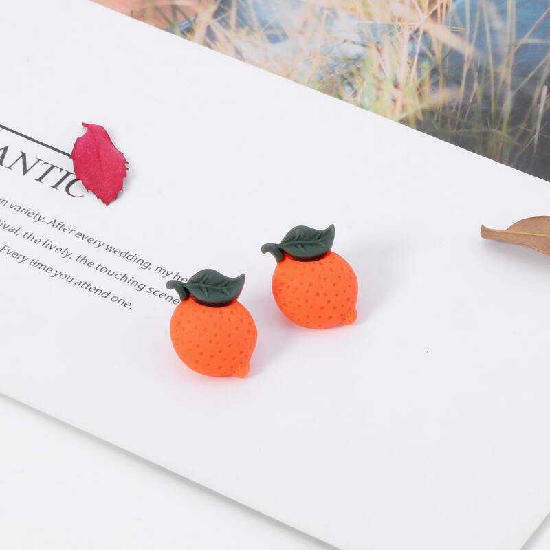 

Orange Stud Earrings