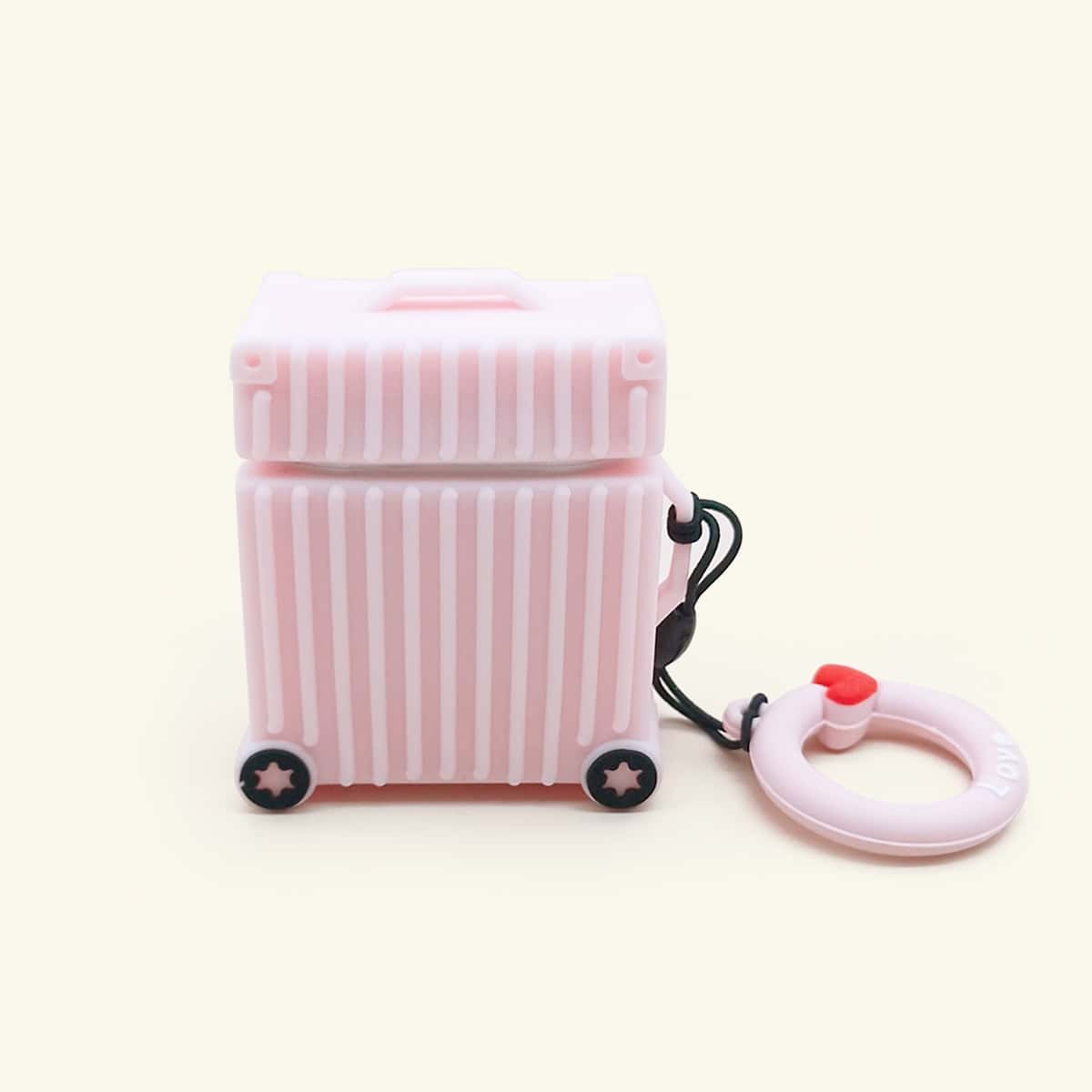 

1pc Suitcase Shaped AirPods Case, Pink