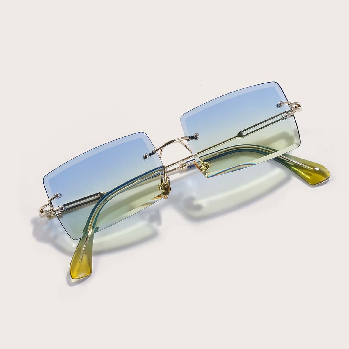 

Rimless Rectangle Frame Sunglasses