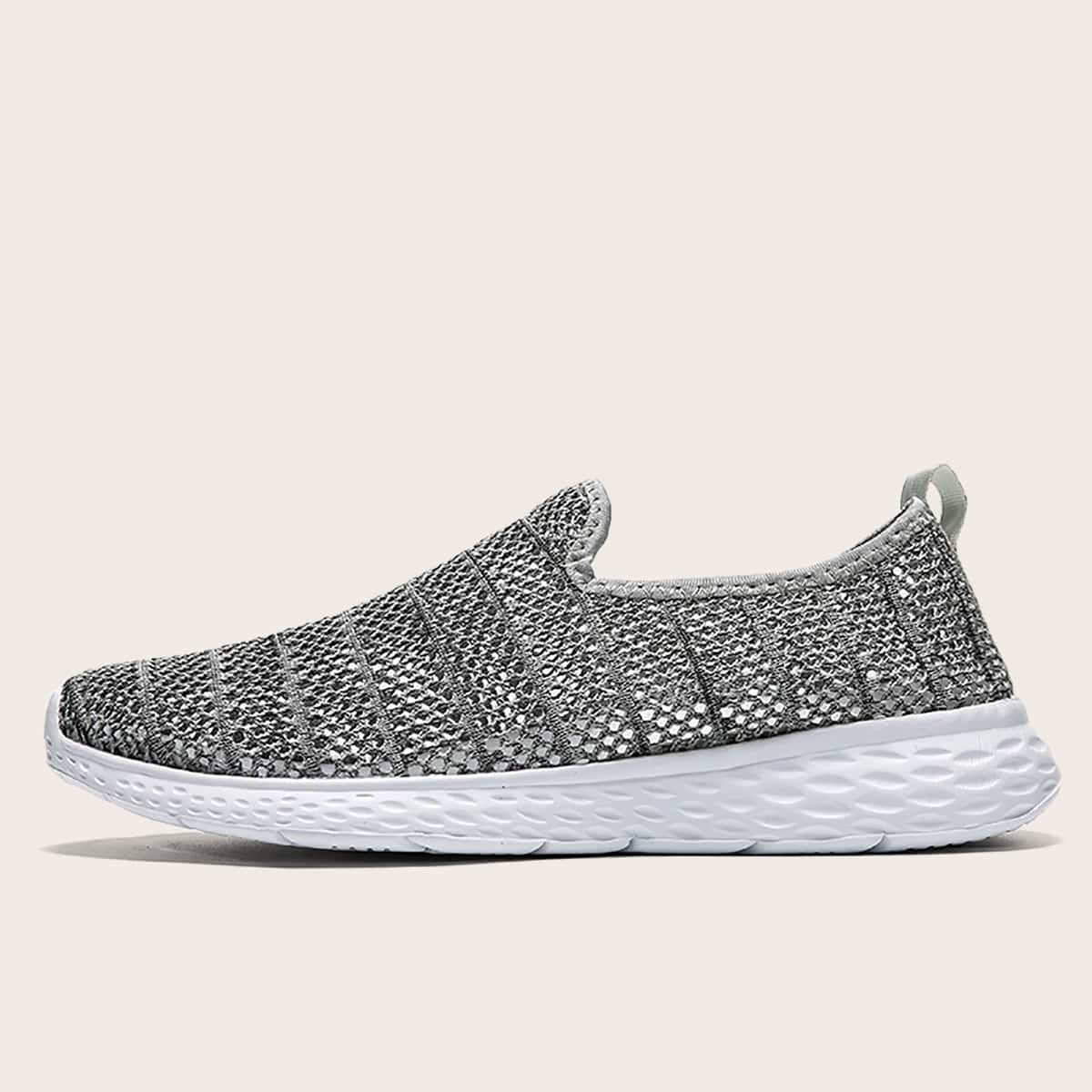 

Guys Hollow Out Slip On Sneakers, Grey
