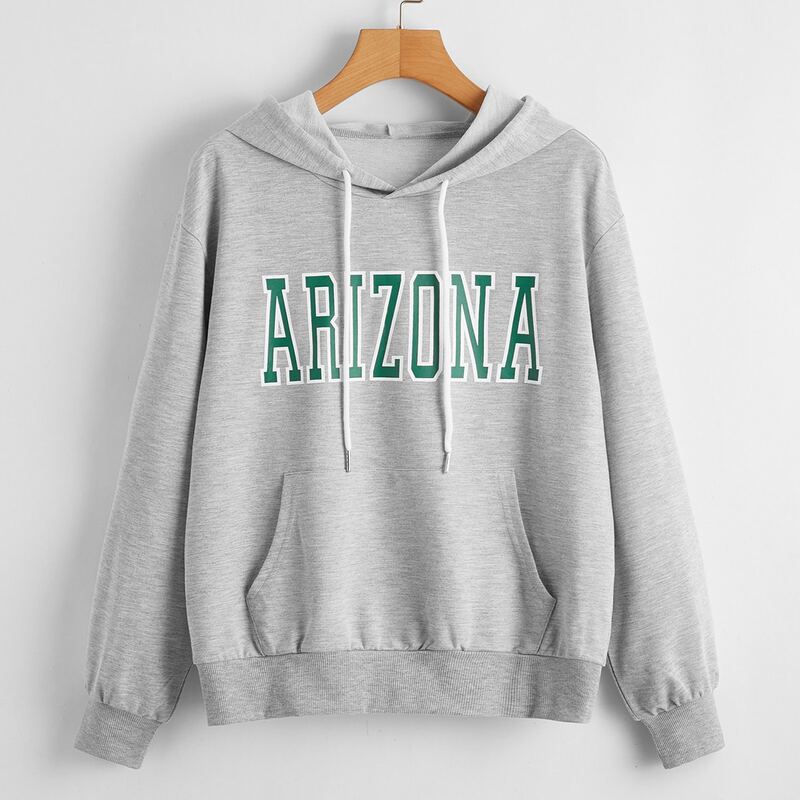 

Letter Graphic Hoodie, Light grey
