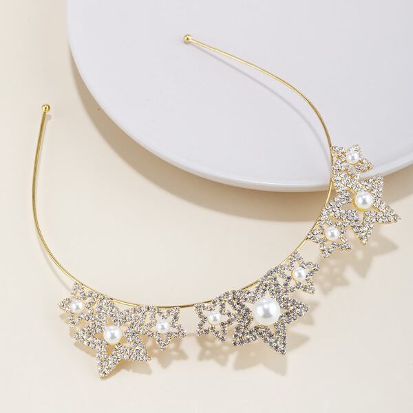 

Rhinestone Star Decor Hair Hoop, Gold